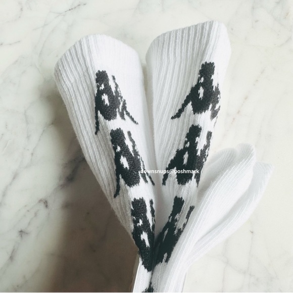 Kappa Logo Cotton Blend Crew Socks - Picture 2 of 3